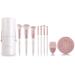 Buy Luvia Prime Vegan Pro-Candy Make-Up Brush Set | 7 Brushes Storage Blender Sponge & Cleaning Mat - Perlmutt & Perl-Rosa - Buy Online on SooperMarket.com