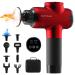 Heated Massage Gun Deep Tissue Include Heat&Cold Head,Adjustable Temperature(35-65? ),20 Speeds,14mm Amplitude Muscle Massager Gun for Gym Home Outdoors Post-Workout Pain Relief Red