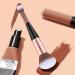 Foundation Brush Double Head Makeup Brush | Multi-purpose Makeup Brush For Foundation Powder Liquid Concealer Cream Blush Black Handle Rose Gold Tube - Buy Online on SooperMarket.com
