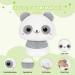Mewaii 14'' Soft Gray Panda Mushroom Pillow Stuffed Animal Plush - Cuddly Panda Toy for Kids | 14 Inch Gray and White Plushie - Buy Online on SooperMarket.com