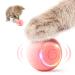 Baytion Interactive Cat Toy Ball Pet Toy Ball with LED Light Auto Rotating Intelligent for Cat Indoor USB Rechargeable (Pink)