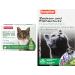 Beaphar tick and flea protection spot for cats tick and flea protection with margosa extract 3 x 0.8 ml & flea protection collar for cats |Tick protection for cats
