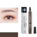 Eyebrow Pencil - Eyebrow Microblading Pen - Eye Makeup Eyebrow Pen Micro 4 Point Brow Pen Lift Long-Lasting Waterproof Natural Eyebrow Hair   Eyebrow Makeup  and Smudge-proof Grayish brown
