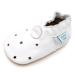 Dotty Fish Soft Leather Baby Shoes. Toddler Shoes for Boys. Non-Slip Suede Soles. 0-6 Months - 4-5 Years 18-24 Months White Stars