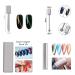 9-Piece Cat Eye Nail Magnet Tool Set for Gel Polish Nail Art | Double-Head Flower Design Pens and Multi-Function Board - Buy Online on SooperMarket.com