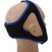 Adjustable Breathable Anti-Snoring Chin Strap - Black with Blue Edge - Buy Online on SooperMarket.com