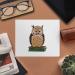 Azeeda Owl on Books Microfiber Glasses Cleaning Cloths - Pack of 2 | International Shipping Available - Buy Online on SooperMarket.com