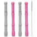 Silicone Baby Teething Tubes - Soft Teething Toys for Babies 0-12 Months- Perfect for Soothing Teething Irritation in Babies and Toddlers - Safe and Hygienic  Non-Toxic and BPA-Free  Dishwasher Safe Girls