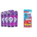 Lady Speed Stick Invisible Dry Antiperspirant Deodorant Shower Fresh 2.3oz 4 Pack & Colgate Extra Clean Toothbrush Soft Toothbrush for Adults 6 Count (Pack of 1) Packaging May Vary Shower Fresh + Toothbrush 2.3 Fl Oz (Pack of 4)