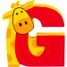 Orange Tree Toys Wooden Letter G for Giraffe - Personalized Baby Name Decor - Safari Nursery Accessories - Buy Online on SooperMarket.com