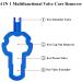 4-in-1 Bike Valve Key Set - Tone Valve Key for Presta & Valve Extensions - Valve Outlet & Nut Set - Blue | International Shipping - Buy Online on SooperMarket.com