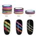 Multicolored Nail Art Striping Tape Set - 3 Set, Wide Application, Fashionable & Unique Design, Good Gifts - Random Color 2MM x 3Set - Buy Online on SooperMarket.com
