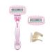 Amazon Basics Women's 4 Blade Razor Kit - Fits Amazon Basics & Venus Handles, Moisturizing Surround, Includes 1 Handle, 2 Cartridges, Shower Hanger - 2 Refills Included - Buy Online on SooperMarket.com