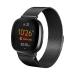 Stainless Steel Bands Compatible with Fitbit Versa 3 and Fitbit Sense, Replacement Bands for Men Women.(Black,Midsize) Midsize Black
