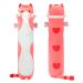 Mewaii 36in Long Cat Plush Pillows Stuffed Animals Squishy Pillows - Plushie Cute Kitty Sleeping Hugging Plush Pillow Soft Toys for Kids(Pink) 36inch/90cm Pink Cat 2023 36inch/90cm