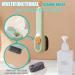 2 in 1 Multifunction Cleaning Brush Liquid Filled Laundry Brush Cleaning Brush with Soap Dispenser for Washing Clothes Shoes Suitable for Home Cleaning (White+Green) - Buy Online on SooperMarket.com