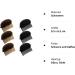 Haifly 6 Pieces Sponge Hair Former Comb Set - Updo Styling Accessories in Black & Coffee | International Shipping Available - Buy Online on SooperMarket.com