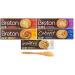 Dare Breton Crackers, Original, Multi-grain, Sesame, Cabaret Crisp & Buttery, and Grainsfirst, 7 Ounce (Pack of 5) - with Make Your Day Spreader