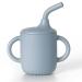 Silicone Sippy Cups for Baby 6 Months  Sippy Cup with Straw for Baby 6-12 Months  Toddler Training Sippy Cups 1-3 Years  No Spill Straw Cup for Baby Toddler Infant  6oz/180ml (Blue)