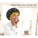 mikimini Black Shower Cap for Women Men & Girls - Reusable Waterproof Bathing Hat - Stretchy, Non-fading - Medium Size - Pack of 1 (Black+Yellow) - Buy Online on SooperMarket.com