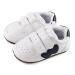 Cheerful Mario Baby Boys Girls First Walking Shoes Infant Prewalkers Pram Shoes Soft PU Leather Anti Slip Sole 12-18 Months W Dark Blue