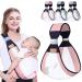 HINATAA Breathable Baby Sling Adjustable Baby Carrier Baby Carrier Wrap Quick Dry Thick Shoulder Straps for 0-36 Months Baby (Pink B)