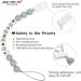Personalized Name Silicone Teething Beads Dummy Clip | Binky Holder for Boys and Girls | Baby Shower Gift | Light Grey - Buy Online on SooperMarket.com