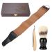 Premium Shaving Head Razor Set - Manual Razor Beard Brush & Wooden Gift Box | Perfect Gift for Men - Buy Online on SooperMarket.com