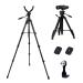 LCNCY Shooting Sticks Tripod Hunting Rest V Yoke, 360 Rotate Aluminum 5 Section Adjustable Binoculars Tripod with Adapter, Perfect for Rifle, Hunting, Binocular, Spotting Scope, Crossbow Tripod Stand