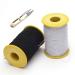 2PCS 0.5mm Thickness 547 Yard Elastic Thread Sewing Elastic String Cord White and Black (Black and White)