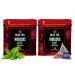 BLUE TEA - Hibiscus Mint Herbal Tea - 36 Tea Bags (Pack of 2) | CAFFEINE FREE | Hibiscus + Mint | Farm Packed Hibiscus Tea | Tin Packing