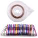 Hisenlee 90 Pcs Nail Art Striping Tape Lines in Mix Colors - 1MM and 2MM - Includes 2 Nail Tape Dispensers for Nail Art Decoration - Buy Online on SooperMarket.com