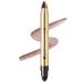 Go Ho Brown Highlighter Eyeshadow Stick Brown Cream-to-powder Eyeshadow Pen Crayon Eye Brightener Stick Shimmer Eyeshadow Pencil Smooth Easy To Color with Sponge Pointed 01 Shimmer Brown 03 Brown Highlighter