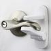 Improved Childproof Door Lever Lock (2 Pack) Prevents Toddlers From Opening Doors. Easy One Hand Operation for Adults. Durable ABS with 3M Adhesive Backing. Simple Install, No Tools Needed (White, 2) White 2