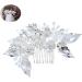 Didiseaon Clip Combs Teasing Comb Crystals Decor Straight Teeth Comb Leaf Comb Bridal Clip French Clips Wedding Headdress Rhinestones Bride - Buy Online on SooperMarket.com
