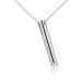 Anxiety Necklace for Women Men Breathing Calming Necklace for Anxiety Relief Mindful Breathing Stress Relief Meditation Relaxation Calming Down Silver