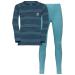 Odlo Unisex Kids Set Long Active Warm Eco Set Set 116 Reef Waters - Blue Wing Teal