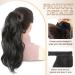 MORICHY Ponytail Extension 14Inch Synthetic Natural Wavy Ponytail Extension Hair Wrap Around Pony Tail Hair Extensions for Women Girls Black Brown Color (Brown Black) 14Inch Black Brown - Buy Online on SooperMarket.com