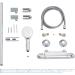 GROHE 34151004 Grohtherm 1000 Thermostat Battery Set DN 15 - Chrome Shower Arrangement 600 mm | International Shipping Available - Buy Online on SooperMarket.com