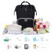 Pomelo Stylish Baby Diaper Backpack | Multifunctional Water-Repellent Large Capacity | Perfect for On-the-Go Black Design - Buy Online on SooperMarket.com