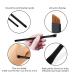 Raffaello Ultra-Thin Eyebrow Brush Set - 3Pcs Angled Precision Eyeliner Makeup Brushes | Cruelty-Free Synthetic Bristles | Slanted Eye Brow Tinting Kit (Black) - Buy Online on SooperMarket.com