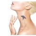 Polynesian Style Navy Blue Manta Ray Temporary Tattoo - Lasts 1-2 Weeks - Realistic Design for Chest, Neck, and Arms - 4 Sheets - Buy Online on SooperMarket.com