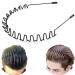 Hair bands for men women frontal ligaments beauty care unisex black corrugated feather sports for men ripening of the hair hoop clips accessories elastic slip-resistant headgear (1 pack)