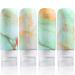 Gemice travel bottles for toilet items TSA-tested travel sizes 85 ml BPA-free leak-proof travel container refillable liquid fluid travel accessories for ComeTic Shampoo and Lotion soap (4 pieces) Mint