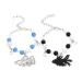 Oralgo's unique bracelet with a tropical fish trailer charming star adjustable hand chain for women jewelry gift 2-part set