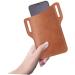 DOITOOL for Cell Portable Waist Brown Protective Pouch Storage Phone Dark Practical Mobile Bag Male Men - Buy Online on SooperMarket.com
