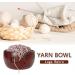 Wonderbooom Rosewood Yarn Bowl and 12 Bamboo Crochet Hooks Set - Handmade Wool Storage and Holder for Knitting - Perfect Mother's Day Gift - Buy Online on SooperMarket.com