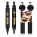 Go Ho Black Liquid Wing Stamp Eyeliner Waterproof 2 PCS Pen Winged Eyeliner Stamp for Left & Right Wing Cat Eyeliner Long lasting Super Slim Precise Felt Tip Eye Liner Stamp Smudge-proof  10 MM 10 MM Jumbo Black Left Win...