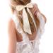 2PCS Silky Satin Hair Bows Hair Clip Black Hair Ribbon Ponytail Holder Accessories Slides Metal Clips Hair Bow for Women Girls Toddlers Teens Kids (Beige+Black) - Buy Online on SooperMarket.com