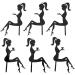 Uinfhyknd Pack of 6 High Heel Girls Birthday Cake Decoration Cake Toppers (Black) - Buy Online on SooperMarket.com